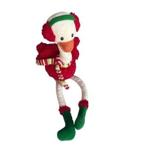 Pier 1 Imports Plush Stuffed Animal Christmas Holiday Ostrich Bird 19” Shelf Sit